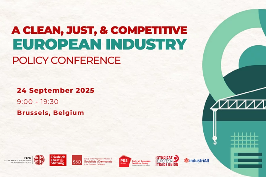 Invitation visual stating "Clean Just & Competitive European Industry", 24 September 2025.