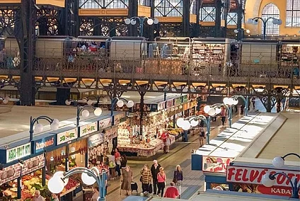The central market hall in Budapest.