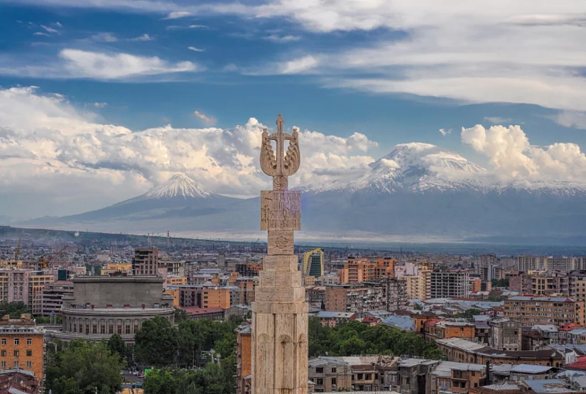 View over the city of Yerevan.