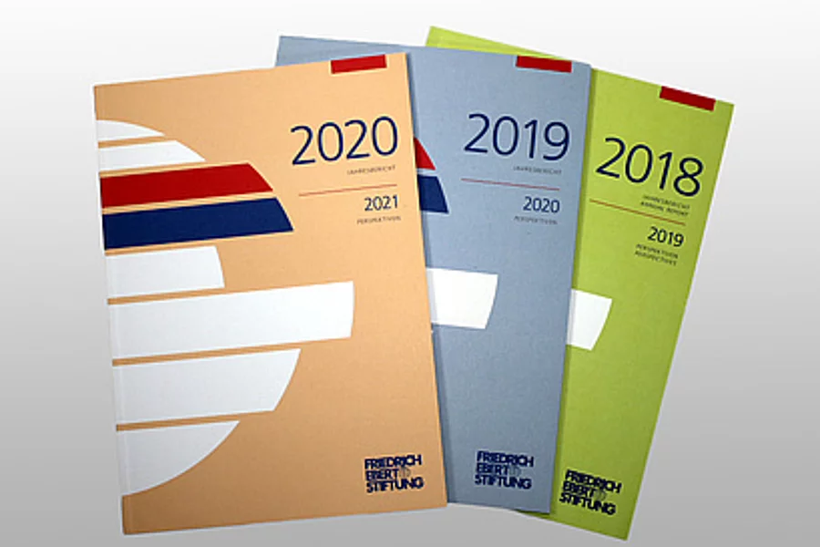 Cover of FES Annual Reports 2020, 2019 and 2018