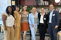 Six representatives from FES, WePower, The Mossawa Center, Nivcharot and Itach Ma'aki at the Kick-off event.