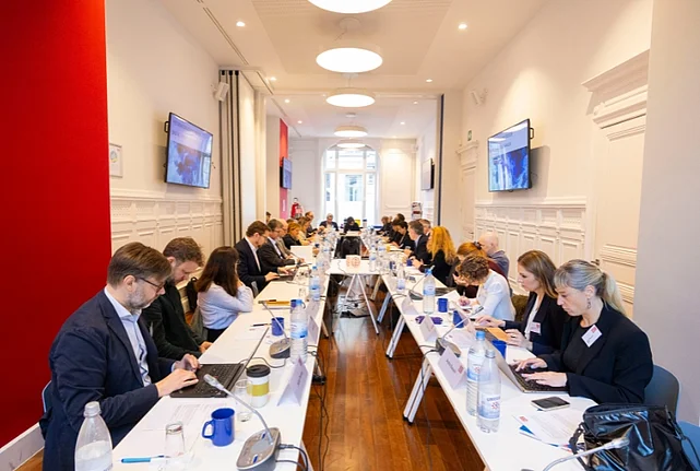 A view of the conference room for the Brussels Democracy Dialogue 2026