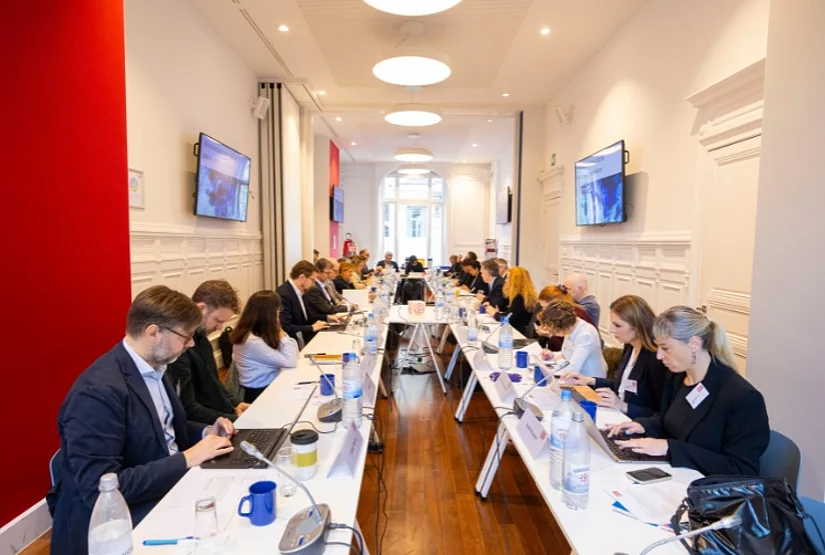 A view of the conference room for the Brussels Democracy Dialogue 2026