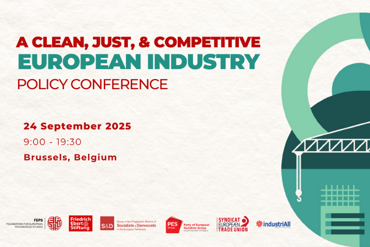 Invitation visual stating "Clean Just & Competitive European Industry", 24 September 2025.